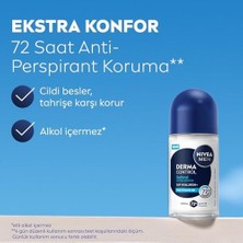 Defne Store Men Erkek Roll On Deodorant Derma Control Defend 50 Ml, 72 Saat Anti Perspirant Koruma, Tahrişe Karşı Koruma,hyaluronik Asit, Pro Vitamin B5,alkolsüz Formül (3 Paketi)