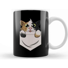 Dekado Cute Kitty In Pocket For Cat & Kitten Lovers Kupa Bardak Porselen