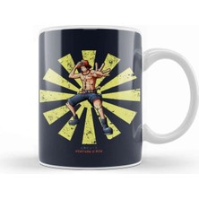 Dekado Portgas D Ace Retro Japanese One Piece Kupa Bardak Porselen