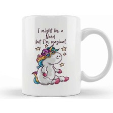 Dekado I May Be A Nerd But Im Magical Unicorn Pixel Art Kupa Bardak Porselen