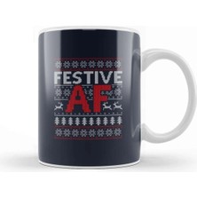Dekado Festive Af Christmas Knit Pattern Kupa Bardak Porselen