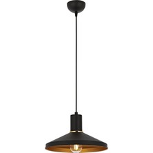 Defne Store AV-4106-M24-BSY Siyah Boyalı Modern Avize E27 Metal 30CM