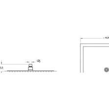 Defne Store Lite Ls A45645 Duş Başlığı 400 mm Krom