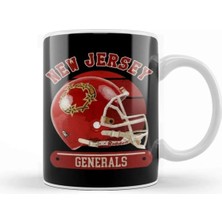 Dekado New Jersey Generals Helmet Kupa Bardak Porselen