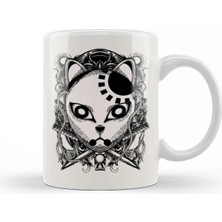 Dekado Tanjiro Kamado Engraving Demon Slayer Mask Dark Kupa Bardak Porselen