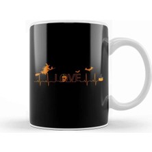 Dekado Pumpkin Halloween Heartbeat Nurse Love Kupa Bardak Porselen