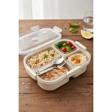 Miniso Lisanslı Graceful Serisi 4 Bölmeli Sızdırmaz Yemek Kutusu 1150 ml