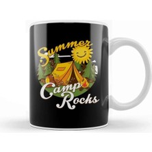 Dekado Cute Summer Camp Rocks Camping Fun Campers Kupa Bardak Porselen