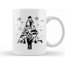 Dekado Walking Dead Christmas Tree Silhouette Kupa Bardak Porselen