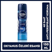 Defne Store Men Erkek Sprey Deodorant Fresh 150ML, Ter ve Ter Kokusuna Karşı 48 Saat Deodorant Koruması + Kadın Sprey Deodorant & Invisible Pure 48 Saat, 150 ml X2