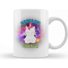 Dekado Namaste 6 Feet Away Unicorn Kupa Bardak Porselen