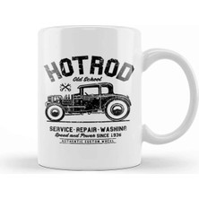 Dekado Hot Rod Old School Kupa Bardak Porselen