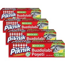 Defne Store Piknik Buzdolabı Poşeti Büyük 15'li (4 Paketi)