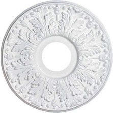 Defne Store Lighting 7702800 15-1/2-Inç Viktorya Tarzı Beyaz Kaplama Tavan Madalyonu