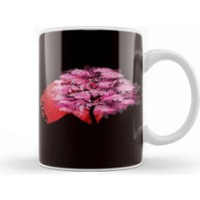 Dekado Sakura Japan Flag Cherry Blossom Tree Japanese Art Nature Kupa Bardak Porselen