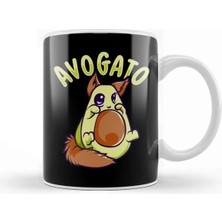 Dekado Cute Avogato Avocado Cat Funny Kitty Avo Gato Pun Kupa Bardak Porselen