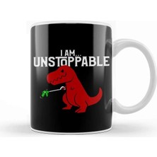 Dekado Cute & Funny I Am Unstoppable T Rex Dinosaur Pun Kupa Bardak Porselen
