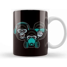 Dekado See Speak Hear No Evil Japan Japanese Wise Monkeys Gorilla Kupa Bardak Porselen