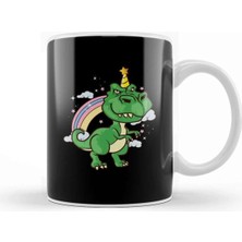 Dekado Funny Dinosaur Unicorn Unisaur Mythical Animal Kupa Bardak Porselen