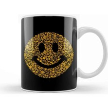 Dekado Smiley Face Collage Kupa Bardak Porselen