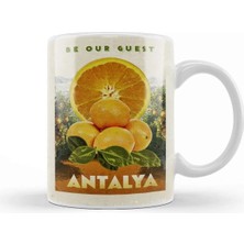 Dekado Antalya ve Portakallar Kupa Bardak Porselen