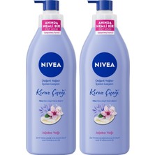 Defne Store Değerli Yağlar Içeren Vücut Losyonu Kiraz Çiçeği & Jojoba Yağı, 400 Ml, Normal ve Kuru Ciltler Için, 48 Saat Nemlendirme, Hızlı Emilen Losyon (2 Paketi)
