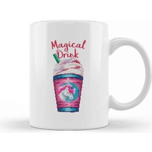 Dekado Magical Drink Unicorn Milkshake Pixel Art Kupa Bardak Porselen