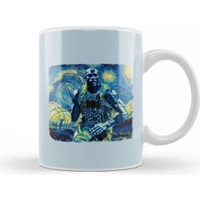 Dekado Michael Jordan Van Gogh Style Kupa Bardak Porselen