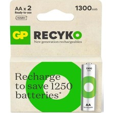 Uravas Store Recyko 1300MAH Aa 2`li Blister Şarjlı Pil