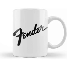 Dekado Fender Music Bass Guitar Logo Kupa Bardak Porselen