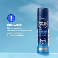 Defne Store Men Erkek Sprey Deodorant Fresh 150 Ml,ter Kokusuna Karşı 48 Saat Koruma,okyanus Özleri,uzun Süren Ferahlık,alüminyum Içermeyen Formül