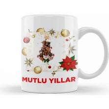 Dekado Yılbaşı Yeni Yıl Konseptli Mutlu Yıllar Hediye Kupa Bardak Porselen