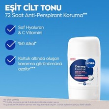 Defne Store Kadın Stick Deodorant Derma Control Natural Tone 50 Ml, Koltuk Altı Kararmasına Karşı Etkili, Eşit Cilt Tonu, 72 Saat Anti Perspirant Koruma, C Vitamini, Hyaluronik Asit, Alkol Içermez