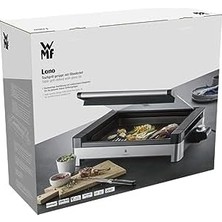 Defne Store Lono Grill Çelik Tek Bölmeli Cam Kapaklı Elektrikli Izgara 2200 W