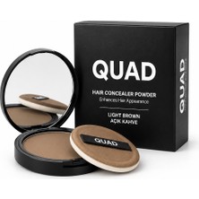 Quad Açık Kahve/açık Kumral Saç & Sakal Toz Kapatıcı Dolgunlaştırıcı Pudra – Doğal Topik Etki 10GR