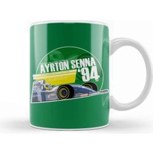 Dekado Ayrton Senna F1 1994 Tribute Kupa Bardak Porselen