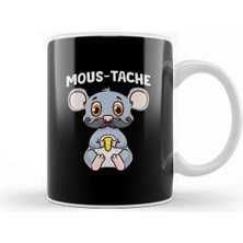 Dekado Cute & Funny Mous Tache Mouse Pun Mustachioed Kupa Bardak Porselen