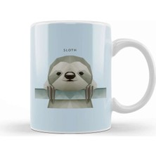 Dekado Geometric Animal Sloth Kupa Bardak Porselen