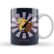 Dekado Angry Beavers Retro Japanese Kupa Bardak Porselen