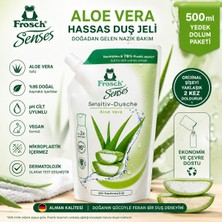 Frosch Senses Aloe Vera Hassas Ciltler Için Duş Jeli Yedek Dolum Paketi 500 ml
