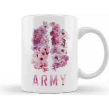 Dekado Bts Wings Logo Total Sakura Flowers Army Kpop Kupa Bardak Porselen