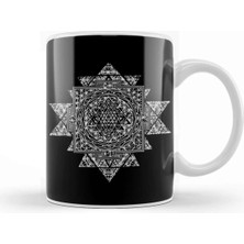 Dekado Sri Yantra Sacred Geometry 01 Kupa Bardak Porselen