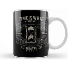 Dekado Time Flies Hourglass Kupa Bardak Porselen