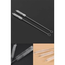 Omilife Pipet Temizleme Fırçası Uzun Ince Metal Tel Cam Krom Pipet Içi Temizlik Aparatı Fırça