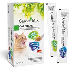 Garden Mix Gardenmix Tavuklu ve Kuzu Etli 24X15 gr Krema Kedi Ödül Maması