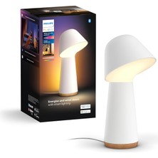 Defne Store Hue Twilight Akıllı Uyku ve Uyandırma Masa Lambası, Beyaz ve Renkli Işık, Bluetooth Uyumlu, Alexa, & Assistant ile Sesli Kontrol, Beyaz