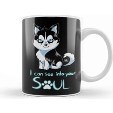 Dekado Siberian Husky I Can See Into Your Soul Kupa Bardak Porselen