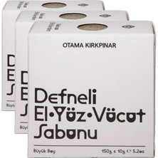 Defne Store Otama Kırkpınar Doğal Defneli El Yüz Vücut Sabunu 150 gr (3 Paketi)