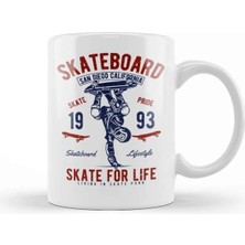 Dekado Retro Skate For Life Kupa Bardak Porselen