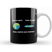 Dekado Real Earth Has Curves Flat Earth Kupa Bardak Porselen